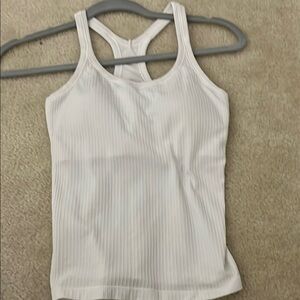 Lululemon White Ebb to street tank Top